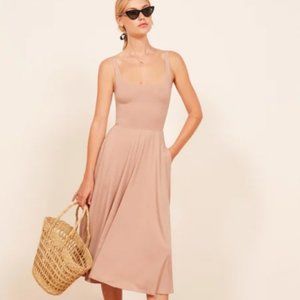 Reformation Rou Blush Midi Dress